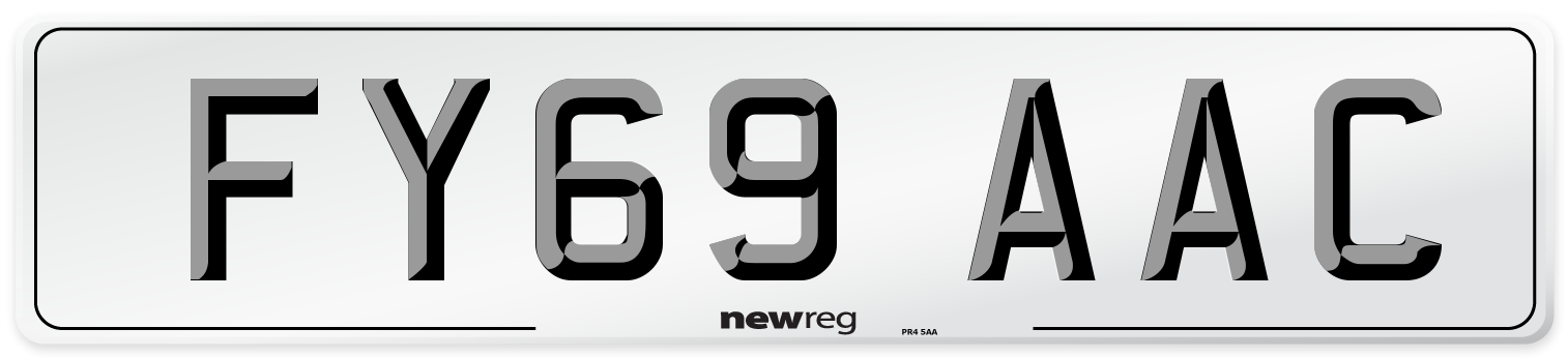 FY69 AAC Number Plate from New Reg